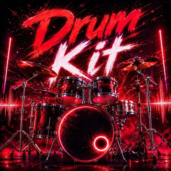 A full acoustic drum kit — the complete free drum sample library bundle